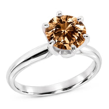 Afbeelding in Gallery-weergave laden, 2,25 Karaat Solitaire Champagne Natuurlijke uit de aarde gewonnen Diamanten Sieraden Edelsteen Ring
