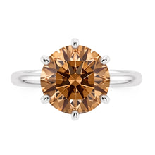 Afbeelding in Gallery-weergave laden, 2,25 Karaat Solitaire Champagne Natuurlijke uit de aarde gewonnen Diamanten Sieraden Edelsteen Ring
