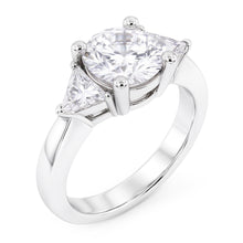 Afbeelding in Gallery-weergave laden, 2,25 ct. Diamanten drie stenen verlovingsring wit goud

