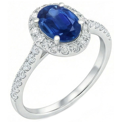 Echte Saffier Ring 2.25 Karaat