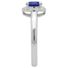 Afbeelding in Gallery-weergave laden, 2,25 karaats ronde centrum Tanzanite fancy Natuurlijke echte diamanten ( niet in een laboratorium gekweekt ) ring Nieuw
