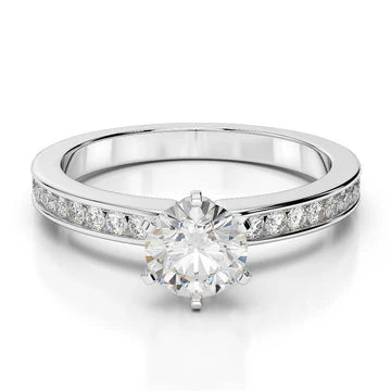 2,25 Karaat Sprankelende Ronde Echt Diamanten Verlovingsring Wit Goud 14K