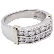 Afbeelding in Gallery-weergave laden, 2,40 Karaat Klassieke Ronde Echt Diamanten Herenring 14K Witgoud
