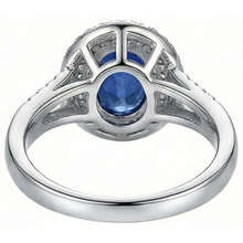 Afbeelding in Gallery-weergave laden, echte round saffier 2.45karaat ring op wit

