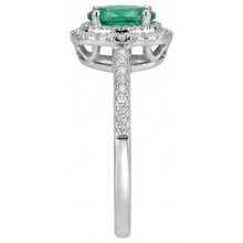 Afbeelding in Gallery-weergave laden, echte round smaragd 2.5karaat ring profielweergave
