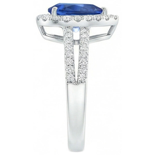 Afbeelding in Gallery-weergave laden, echte round saffier 2.50karaat ring profielweergave
