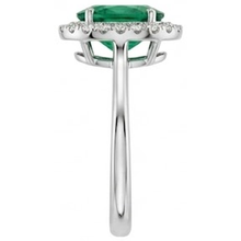 Afbeelding in Gallery-weergave laden, echte round smaragd 2.50karaat ring profielweergave
