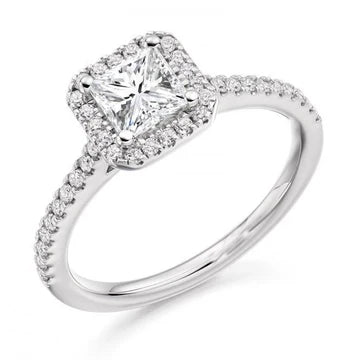 2,50 Karaat Echt Diamanten Verlovingsring Wit Goud 14K