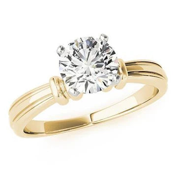 2,50 Karaat Grote Ronde Echt Diamanten Solitaire Ring Geel Goud 14K Nieuw