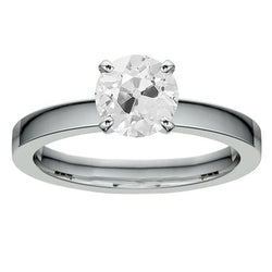 2,50 Karaat Old Mine Cut Echt Diamant Solitaire Ring 4 Prong White Gold 14K Jewelry