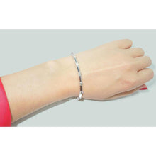 Afbeelding in Gallery-weergave laden, 2,50 Karaat Ronde Echt Diamanten Staaf Armband Schoon Ontwerp Wit Goud 14K
