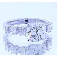 Afbeelding in Gallery-weergave laden, 2,50 Karaat Ronde Echt Diamanten Verlovingsring Met 4 Tanden
