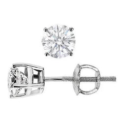 2,50 Karaat Ronde Geslepen Prachtige Echt Diamanten Studs Oorbel Goud Wit 14K