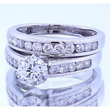 Afbeelding in Gallery-weergave laden, 2,51 Karaat Ronde Echt Diamanten Verlovingsring Set Wit Goud 14K
