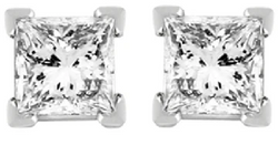 2,5 Carat Prong Set Echt Diamond Stud Earring Witgouden Sieraden 14K