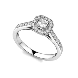 2,5 Karaat Asscher Echt Diamanten Ring