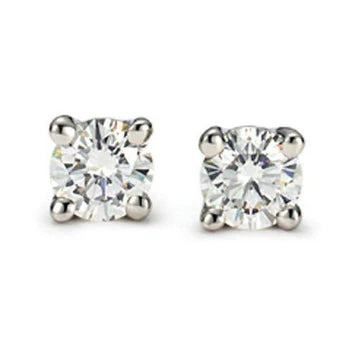2,5 Karaat Echt Diamanten Dames Oorknopjes Wit Goud 14K