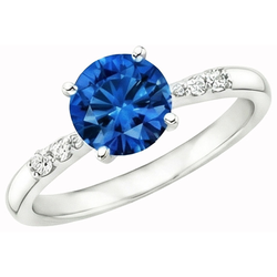 Echte Saffier Ring 2.75 Karaat