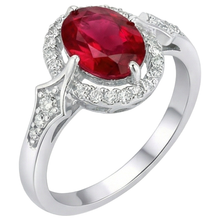 Afbeelding in Gallery-weergave laden, echte round robijn 2.75karaat ring close-up detail
