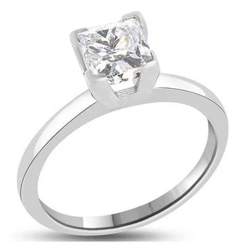 2,75 Karaat Solitaire Princess Cut Sprankelende Echt Diamanten Trouwring