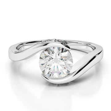 2,75 Karaat Sprankelende Ronde Echt Diamanten Bruiloft Solitaire Ring Wit 14K