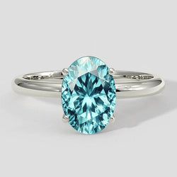 2,75 ct ovaal geslepen neon Paraiba-ring