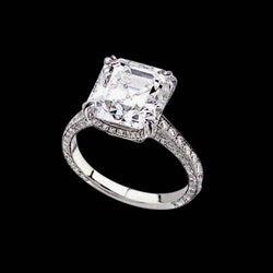 2,76 Ct. Center Radiant Halo Echt Diamanten Sieraden Ring Wit Goud
