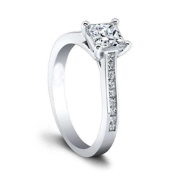 2,80 Ct Prinses Geslepen Echt Diamanten Verlovingsring Witgoud