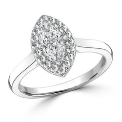 Natuurlijke Diamanten Ring 2.80ct - Witgoud 14K
