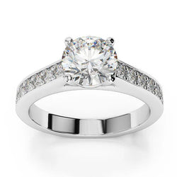 Natuurlijke Diamanten Ring 2.80ct - Witgoud 14K