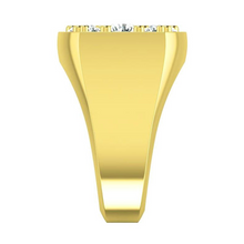 Afbeelding in Gallery-weergave laden, 2,80 karaat ronde diamanten verlovingsring voor heren tweekleurig goud 14K
