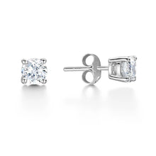 Afbeelding in Gallery-weergave laden, GIA-gecertificeerd Echte 3,17 Karaat Ronde Geslepen Echt Diamanten Oorknopjes Wit Goud 14K
