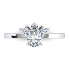 Afbeelding in Gallery-weergave laden, 2 Karaat Drie Stenen Peer En Hart Geslepen Lab Gegroeid Diamant Ring
