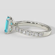Afbeelding in Gallery-weergave laden, 2ct smaragdgeslepen Paraiba-ring
