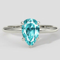 2 karaat peervormige Paraiba ring