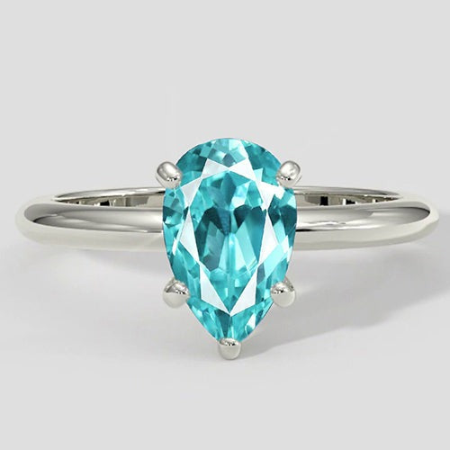 2 karaat peervormige Paraiba ring