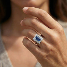 Afbeelding in Gallery-weergave laden, echte round diamant 1karaat ring drie kwart
