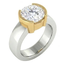 Afbeelding in Gallery-weergave laden, Natuurlijke Diamanten Ring 3ct - Tweekleurig 14K Goud
