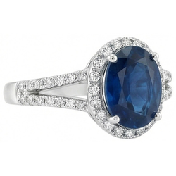 Echte Saffier Ring 3.20 Karaat