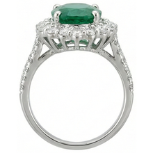 Afbeelding in Gallery-weergave laden, echte round smaragd 3.25karaat ring profielweergave
