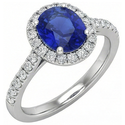 Echte Saffier Ring 3.25 Karaat