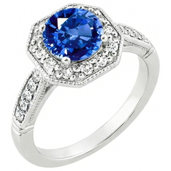 Echte Saffier Ring 3.35 Karaat