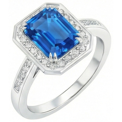 Echte Saffier Ring 3.40 Karaat