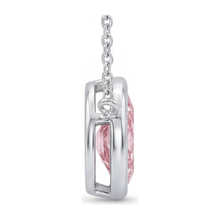 Afbeelding in Gallery-weergave laden, Roze Diamanten Ketting 3,5 Karaat Labgekweekt Marquise Lunette Hanger 14K Witgoud
