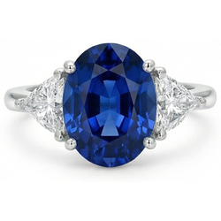 Echte Saffier Ring 3.50 Karaat