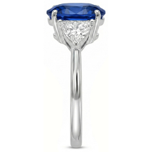 Afbeelding in Gallery-weergave laden, echte trillion saffier 3.50karaat ring profielweergave
