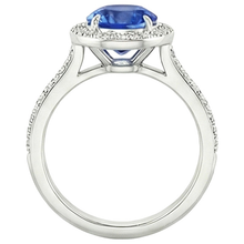Afbeelding in Gallery-weergave laden, echte round diamant 3.50karaat ring profielweergave
