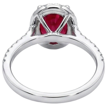 Afbeelding in Gallery-weergave laden, echte round robijn 3.65karaat ring op wit
