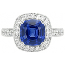 Afbeelding in Gallery-weergave laden, echte round diamant 3.70karaat ring zijaanzicht
