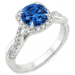 Echte Saffier Ring 3.70 Karaat